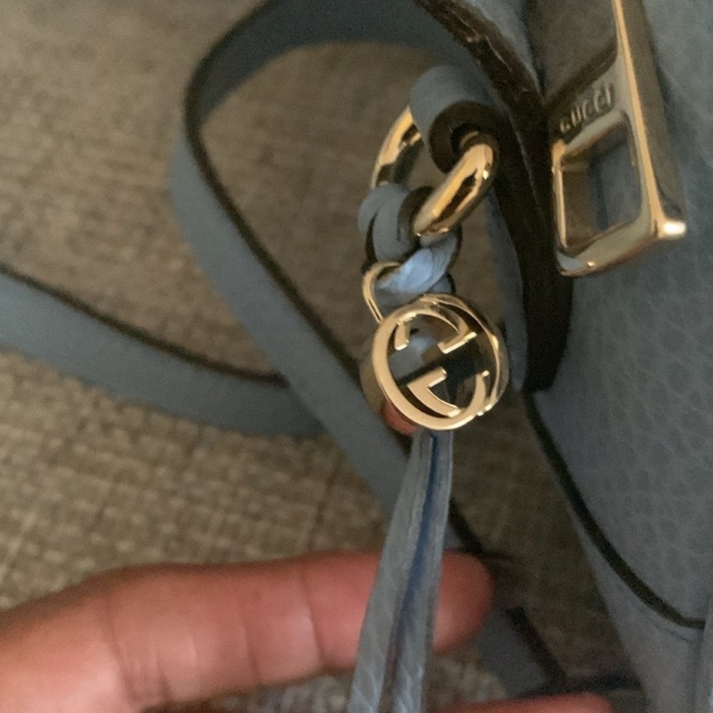 🩵🤎Gucci Tan and Blue Crossbody Bag and Matching Belt🩵🤎 - Picture 8 of 16